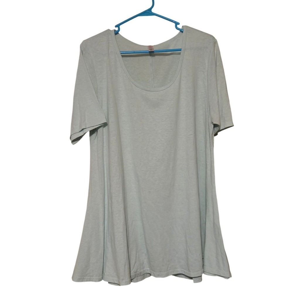 LuLaRoe Perfect T XL Mint Green A-Line Side Slit Flowy Short Sleeve